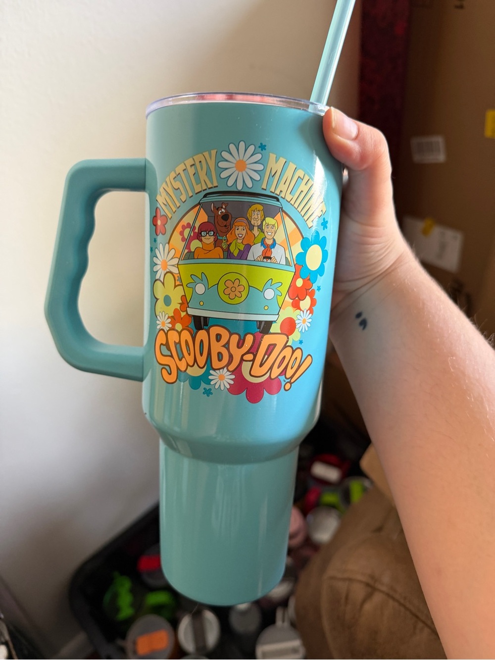 Teal Mystery Machine Travel Mug with Handle